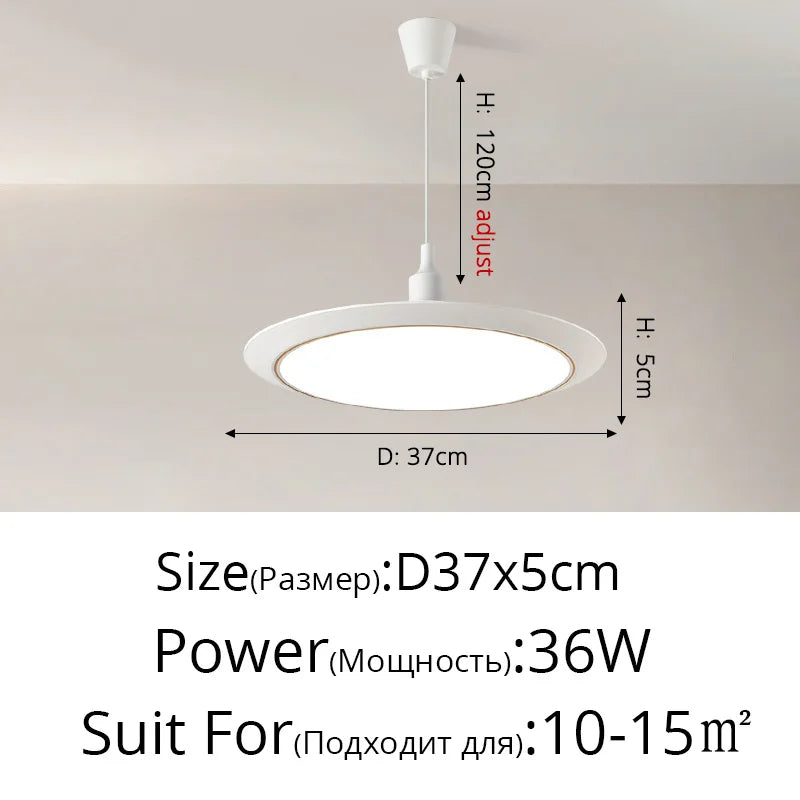 lustre led ultra-mince trois-preuve circulaire moderne minimaliste