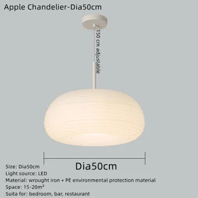 lustre en pe écolo design pomme pour décoration intérieure à led