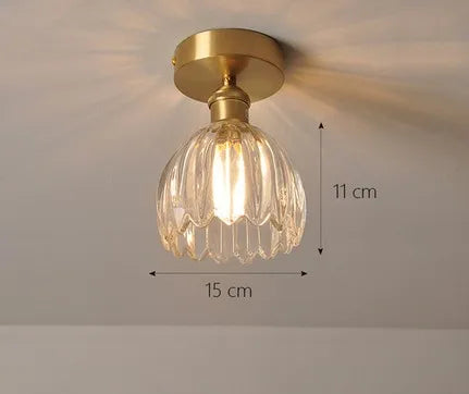 plafonnier moderne en verre pour intérieur et extérieur lumineux
