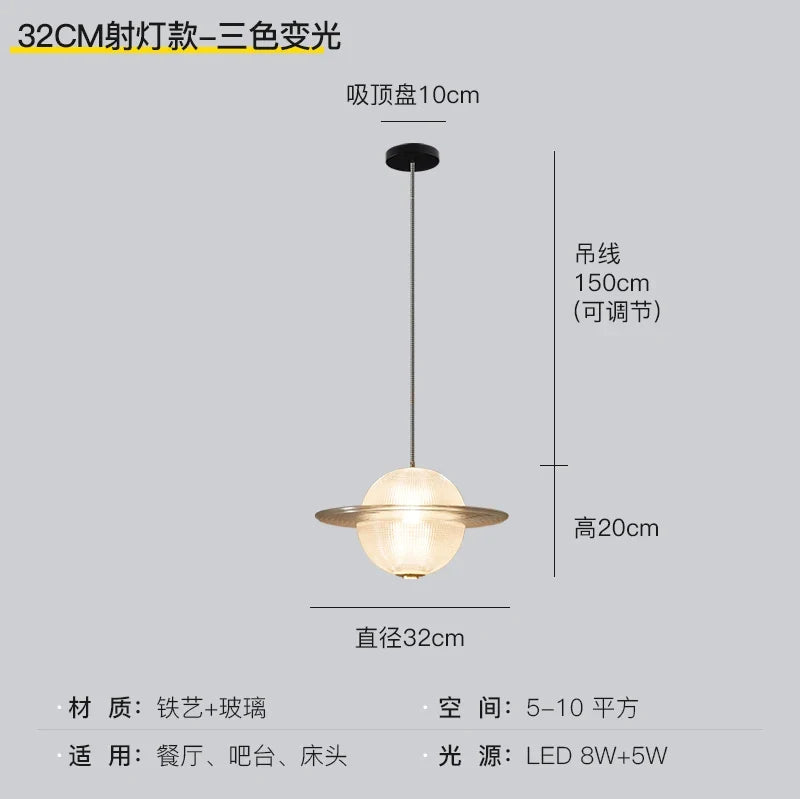 suspension en verre design pour cuisine restaurant et bar
