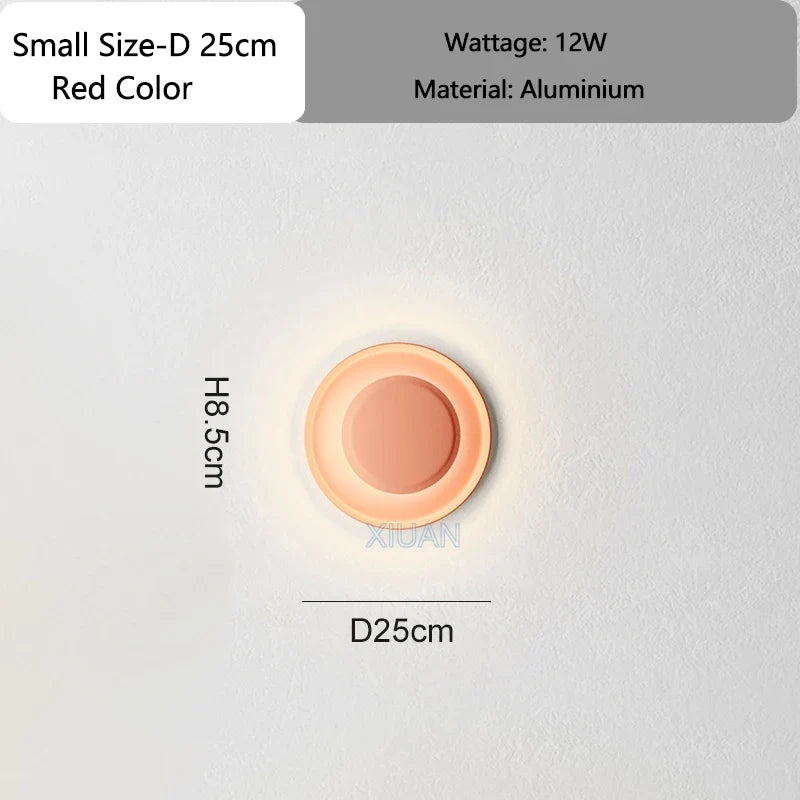 Designer Lamp Modern Round Ceiling Lamps Bedroom Ceiling Light White Red Green Living Room Atmosphere Wall Lights AC 220V 40cm