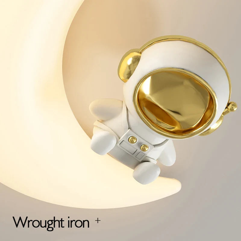 Cartoon Children's Ceiling Lamp Bedroom Ceiling Light Astronaut Star Cloud Moon Lights for Girl Boy Student Baby Room Lighting