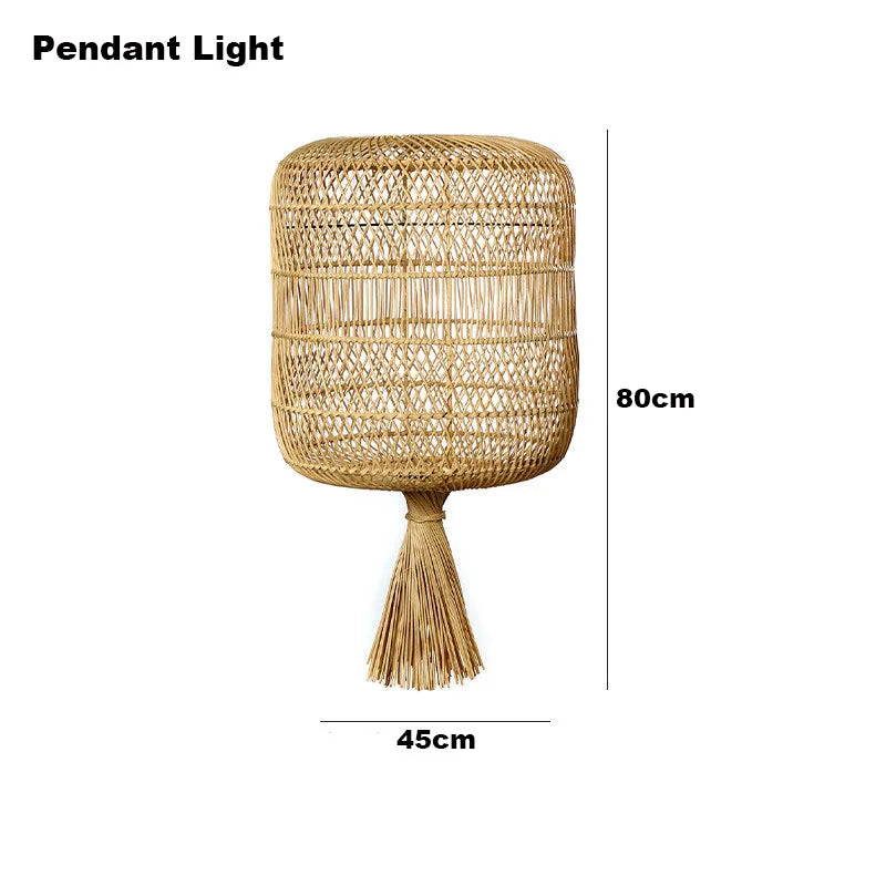 Lampadaire en rotin style Vintage nostalgique Simple