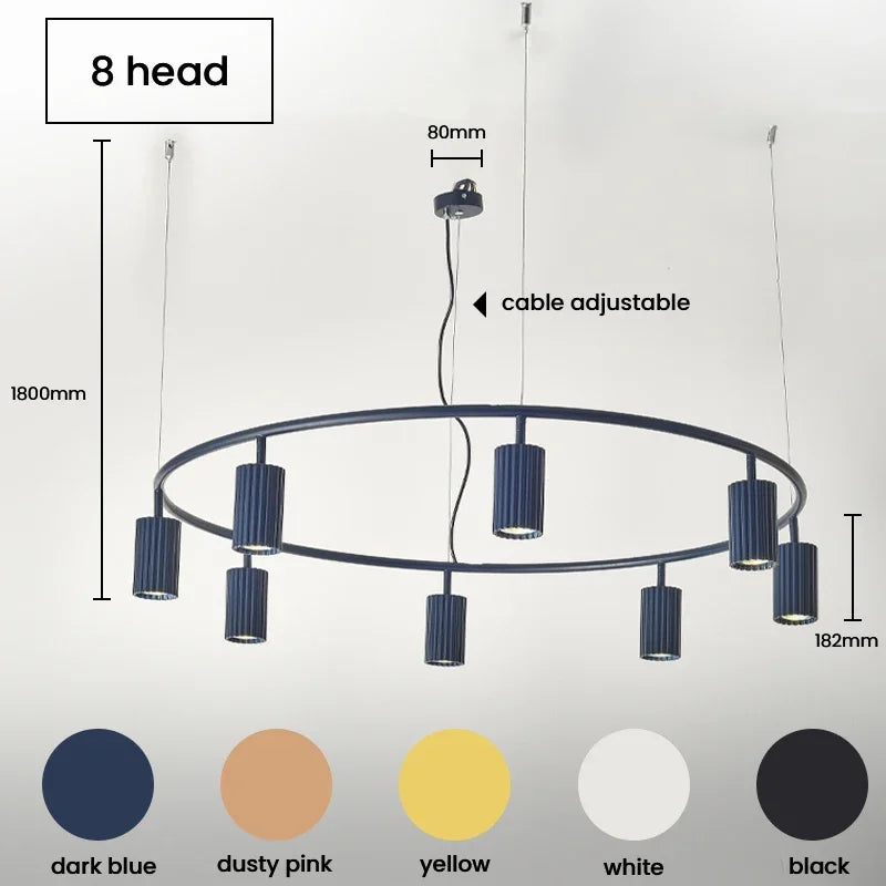 lustre nordique moderne suspendu direction réglable pour éclairage intérieur
