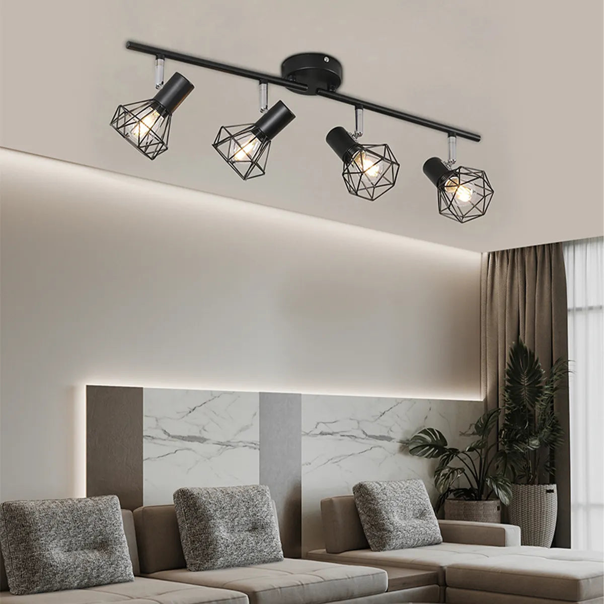 Applique plafond LEDs réglables magasin exposition décor