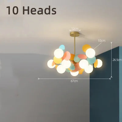 sandyha lustre moderne en verre coloré design créatif pour hôtel