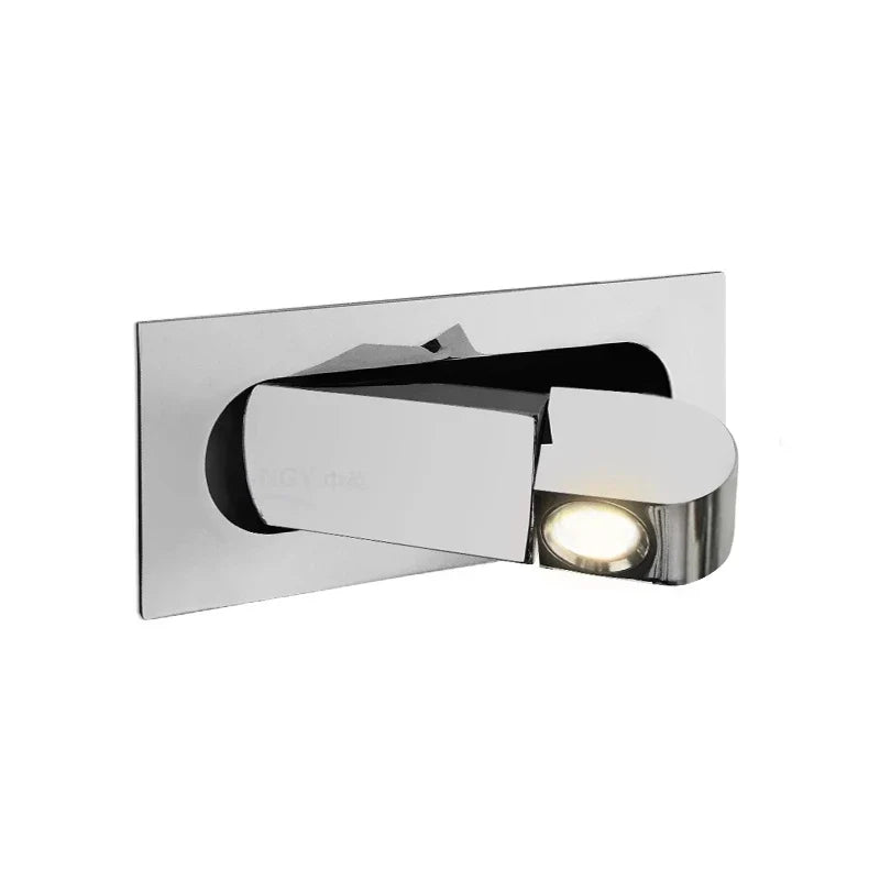 3W Embedded LED Wall Lamp 350 Rotation Adjustable Bedside Hotel Headboard Reading Light Bedroom Foldable Decor Sconce AC85-265V