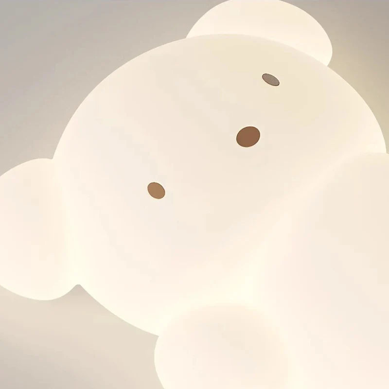 plafonnier ours skateboard lumineux pour chambre d'enfant moderne