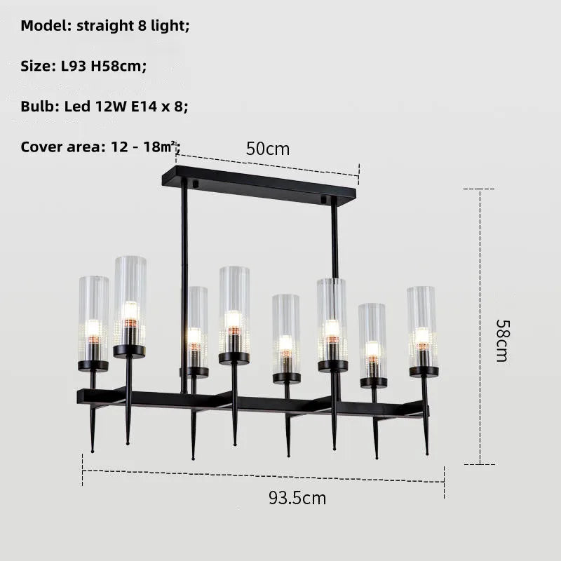 Lustre métal or verre LED