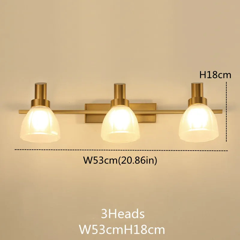 applique murale vintage led avec abat-jour en verre bronze