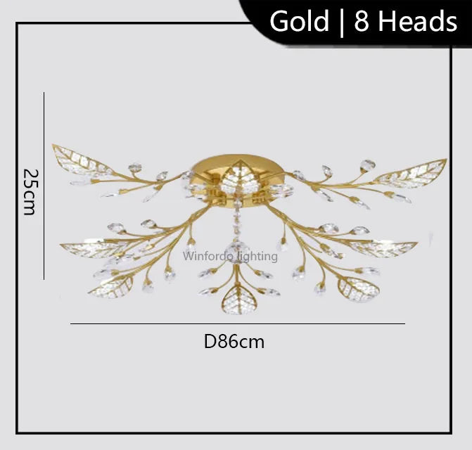 lustre moderne en cristal led winfordo pour éclairage intérieur