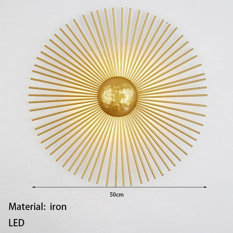 applique murale soleil led déco pour hôtel boutique