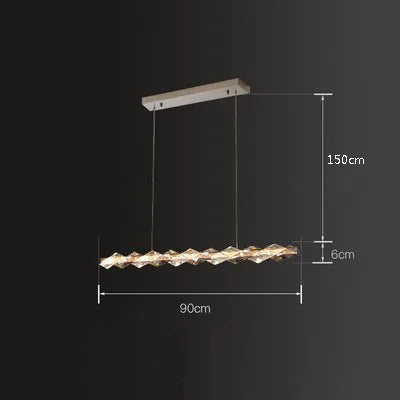 lustre moderne en cristal pour ambiance élégante et minimaliste