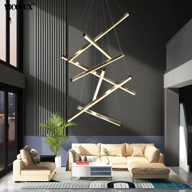 lustre led moderne avec gradation à distance pour intérieur