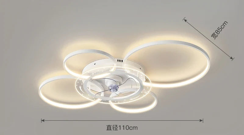 Plafonnier design avec des cercles à LED