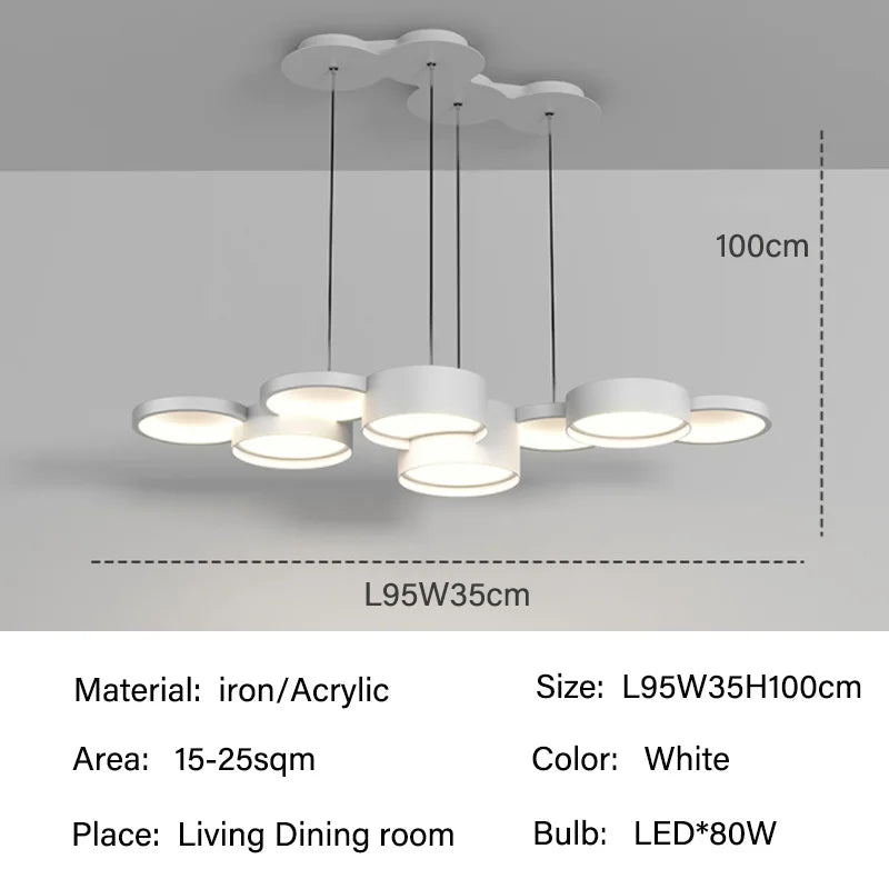 lustre moderne à leds pour un éclairage intérieur élégant