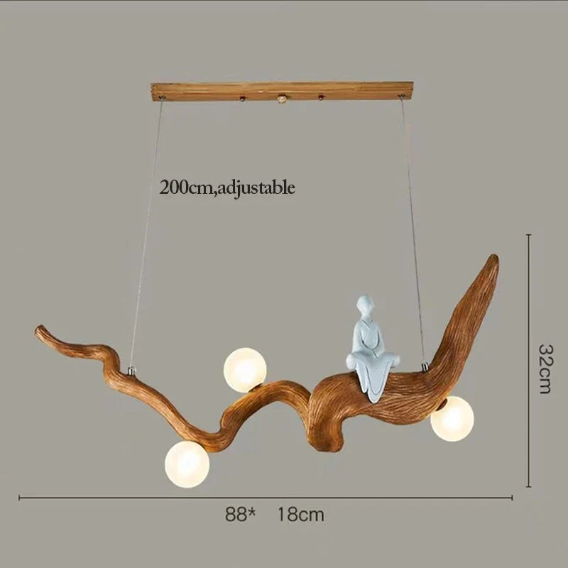 suspension en résine zen style chinois pour décoration intérieure