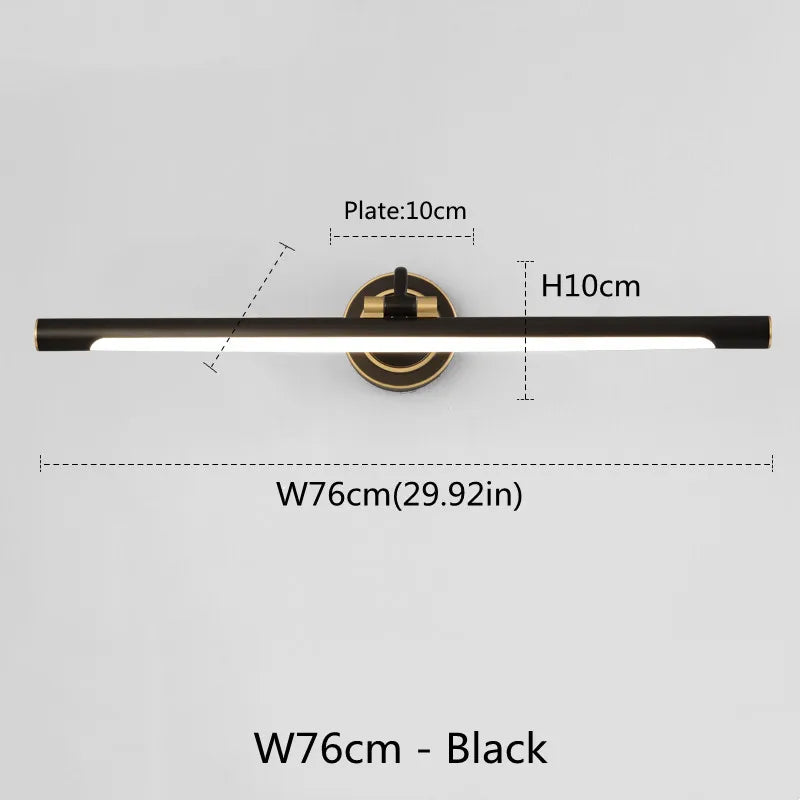 Américain Led salle de bain applique miroir lampe noir Bronze lampes de vanité pour la maison moderne intérieur appliques murales luminaire Makeu