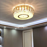 plafonnier led en verre cristal intensité réglable décoration moderne