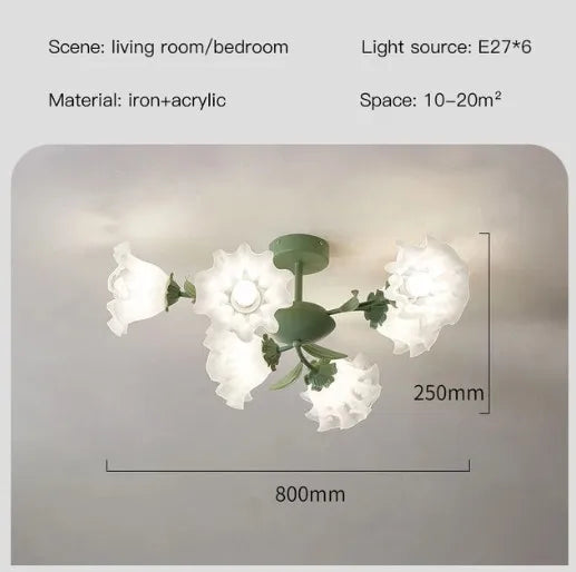 lustre moderne en forme de fleur pour décoration intérieure élégante