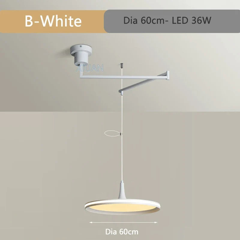 Modern Dining Table Pendant Lamps Swing Arm Hanging Light UFO Chandelier Lamp Restaurant Living Room Bar Kicthen Island Fixture