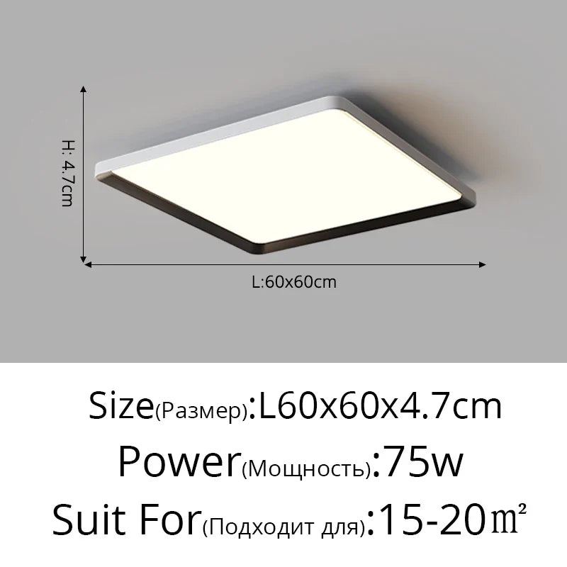 plafonnier led rond ultra-mince moderne sans protection stroboscopique