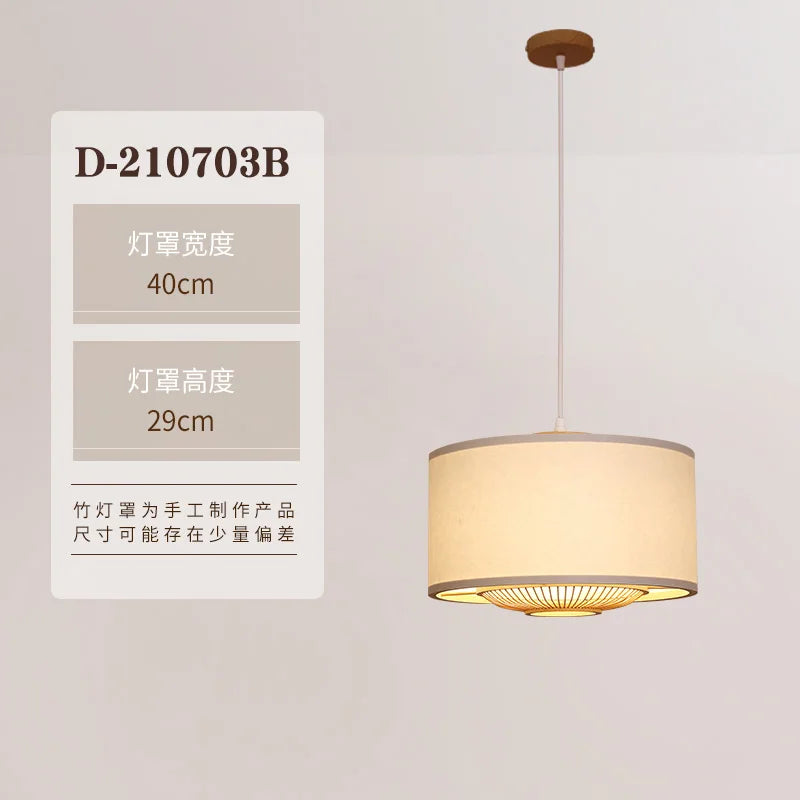 lustre en bambou style japonais pour intérieur zen