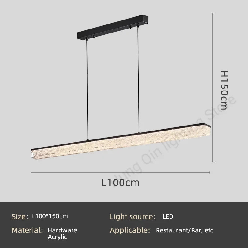 lustre en acrylique design italien pour espaces modernes et élégants