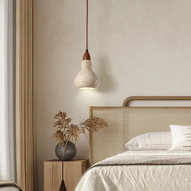 suspension vintage en pierre naturelle avec éclairage led