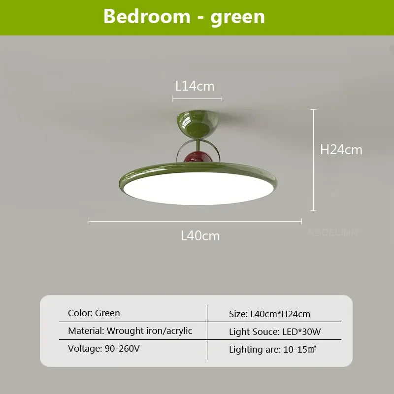 plafonnier led nordique en fer avec soucoupe volante luminaire décoratif d'intérieur