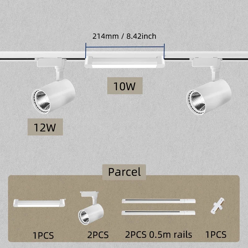 spot led sur rail pour éclairage de magasin