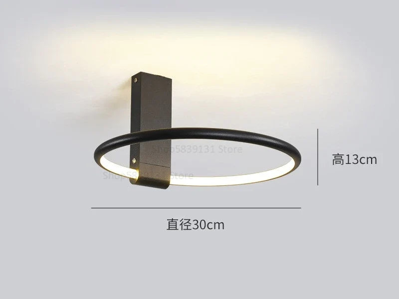 plafonnier circulaire moderne à led avec rotation créative à 360 degrés