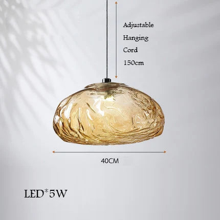 lustre en verre design créatif nuage luminaire décoratif intérieur