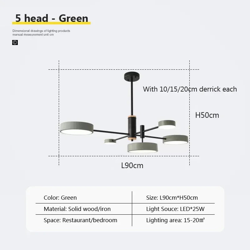 lustre à led nordique pour décoration intérieure moderne