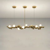 suspension design art déco en or chromé pour éclairage moderne