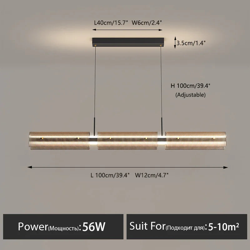lustre nordique pour éclairage de table et cuisine