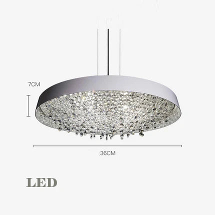 lustre moderne minimaliste en cristal pour éclairage intérieur
