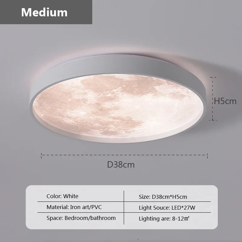 plafonnier led créatif en forme de lune design moderne décoratif