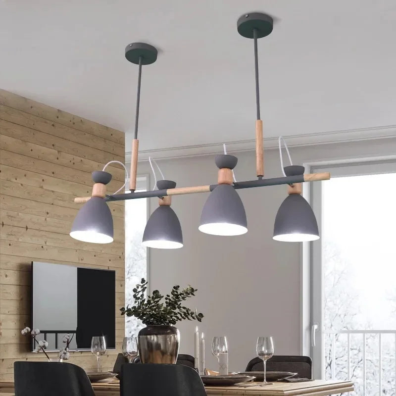 suspension led en rondins nordiques décoratives