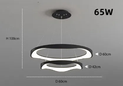 lustre circulaire à led design nordique moderne et créatif