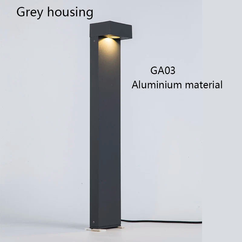 lumière moderne en aluminium pour jardin et chemin extérieur