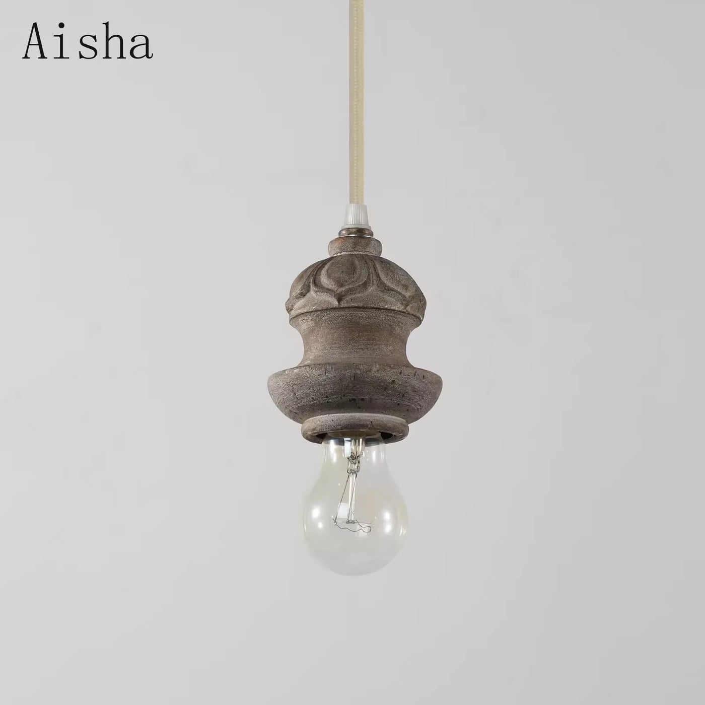 suspension rétro style rural imitation bois pour intérieur