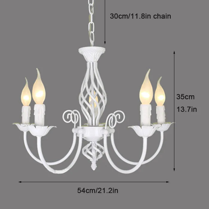 Lustre au Style européen à bougies moderne LED