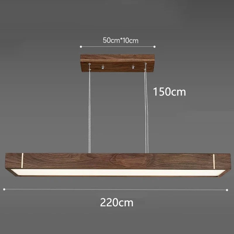 Lustre bois led suspendu au design moderne