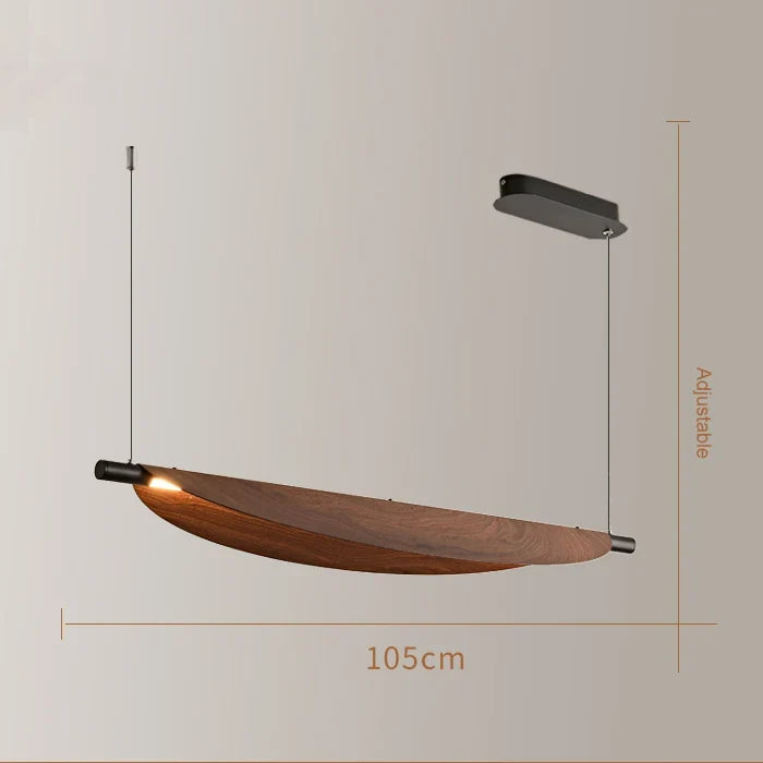 lustre japonais rétro design feuilles pour salle à manger