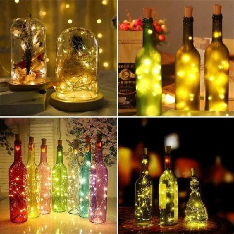 guirlande lumineuse led en fil de cuivre pour décoration festive