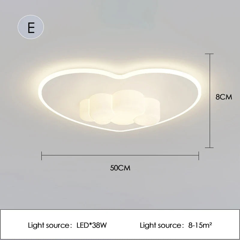 plafonnier nuage LED pour chambre d'enfant minimaliste et chaleureux