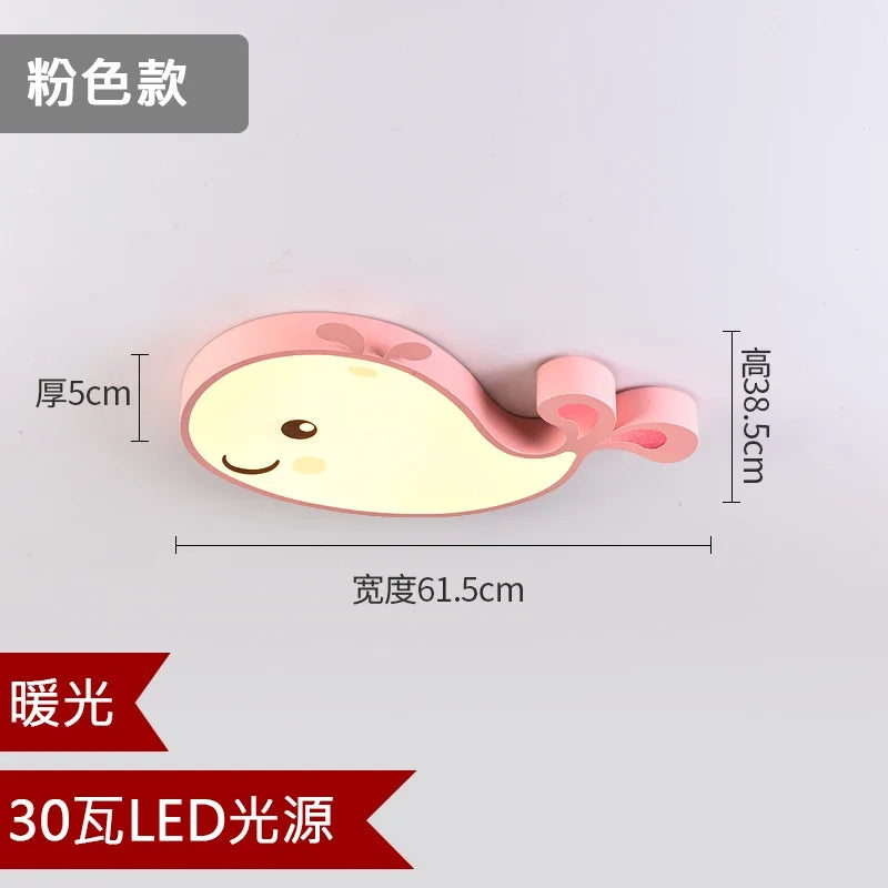 plafonnier LED créatif baleine pour chambre d enfant moderne