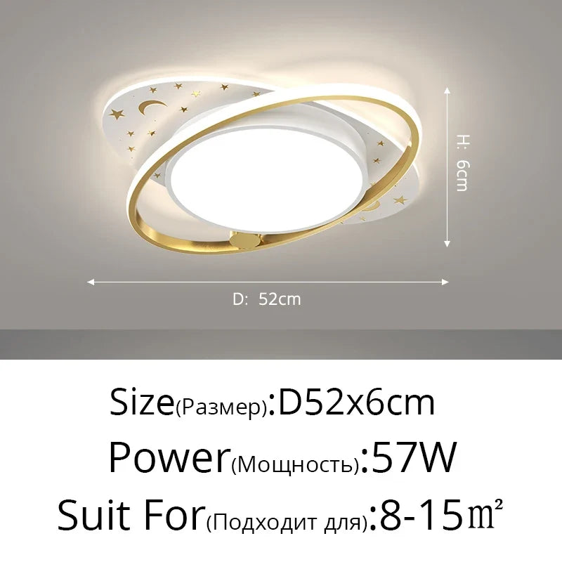 lustre moderne avec télécommande pour éclairage intérieur décoratif