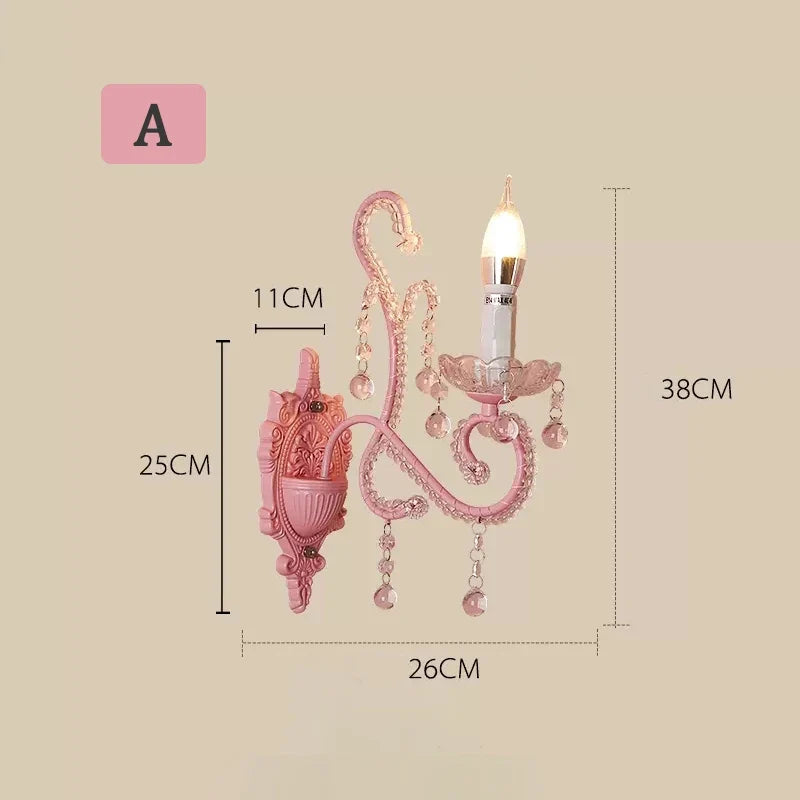 applique murale LED cristal scandinave créatif pour chambre enfants
